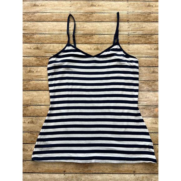 Express Tops - Express Striped Camisole Tank Top Navy White Size Small